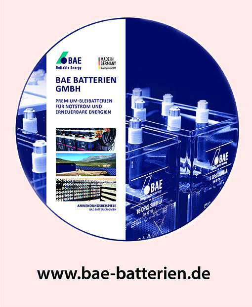 BAE-Industriebatterien und Informationsbroschüre